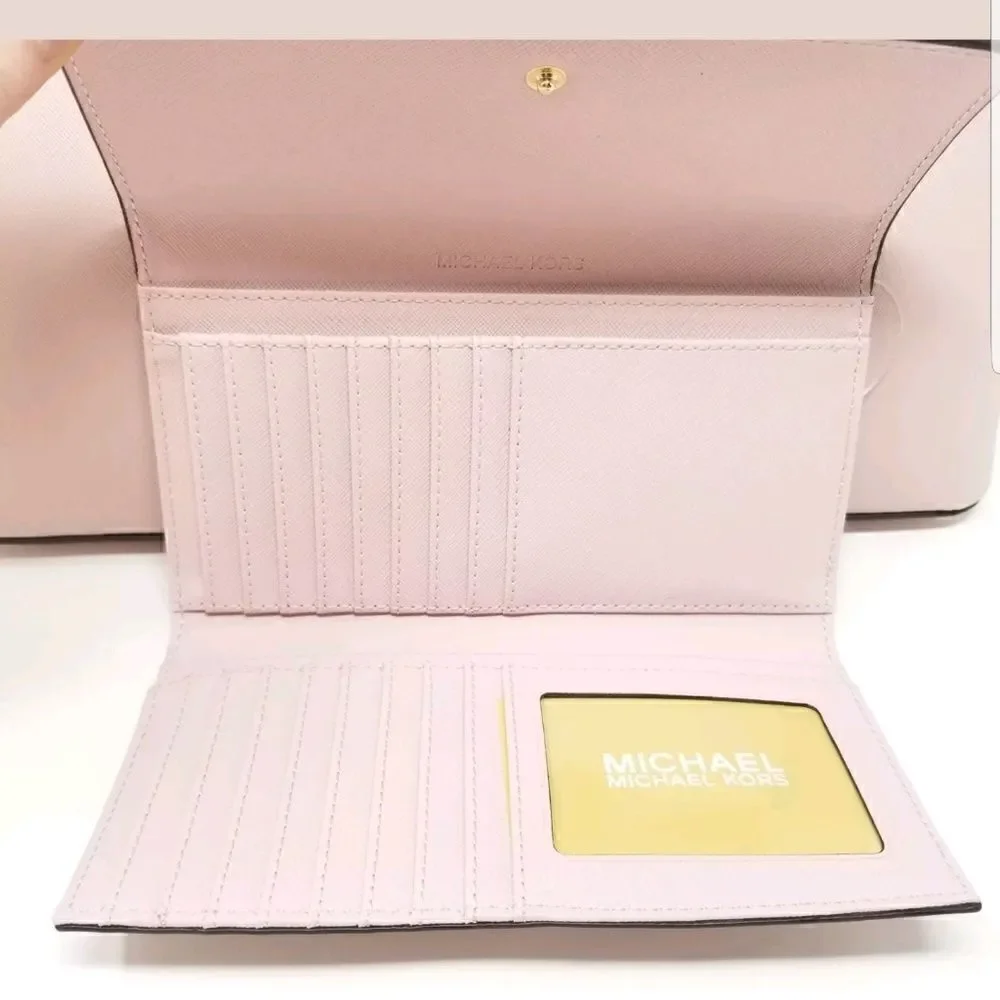 NWT Bundle Michael Kors 2pcs Emmy Large Dome Satchel Crossbody Handbag & Wallet